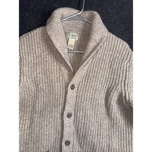 Vintage LL Bean Classic Wool Shawl Collar Cardigan Sweater Size 2XL